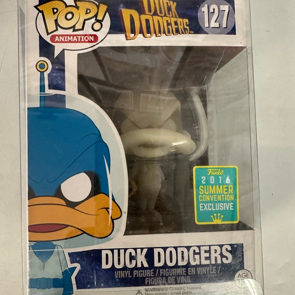 Funko Pop Duck Dodgers Blue and Gray Vinyl Figure